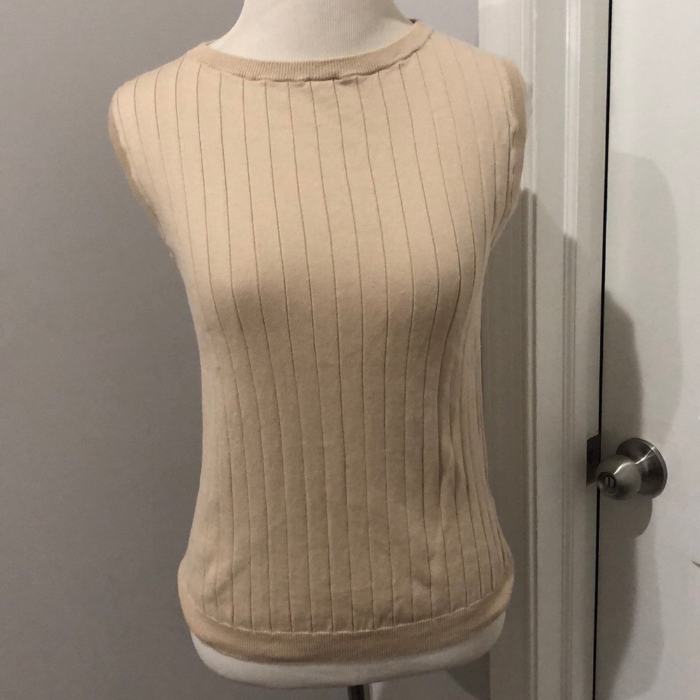 High neck knit tank